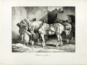 Cavalos de quinta de Jean Louis André Théodore Géricault