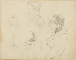 Folha de caricaturas de Jean Louis André Théodore Géricault