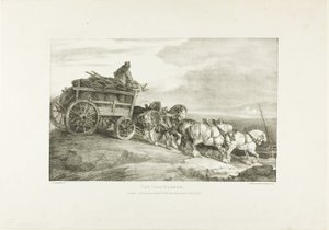 O vagão de carvão, placa 7 de Vários temas desenhados a partir da vida na pedra de Jean Louis André Théodore Géricault