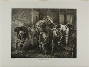 The English Farrier, placa 10 de Various Subjects Drawn from Life and on Stone (The English Suite) de Jean Louis André Théodore Géricault