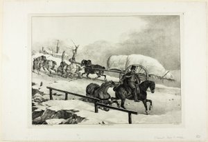 Carroça a subir uma encosta de Jean Louis André Théodore Géricault