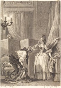 O Corno Vencido e Contente de Jean Louis Delignon and Antoine Jean Duclos after Jean Honoré Fragonard