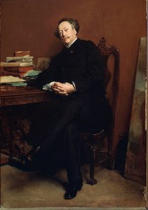 Retrato de Alexandre Dumas Jr. (1824-1895) em 1877 Pintura de Jean Louis Ernest Meissonier (1815-1891). Musee des Chateaux de Versailles de Jean Louis Ernest Meissonier
