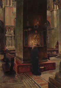 A Madonna do beijo em San Marco, Veneza, 1882 de Jean Louis Ernest Meissonier