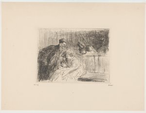Advogado com clientes em tribunal de Jean Louis Forain (signed by artist)