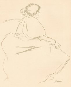 Um estudo em Crayon, c1872-1898, 1898 de Jean Louis Forain
