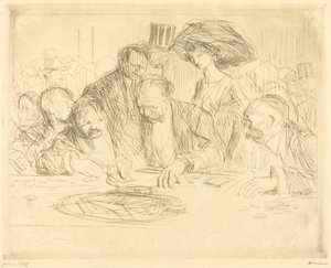 Na mesa de jogo (segunda placa) de Jean Louis Forain