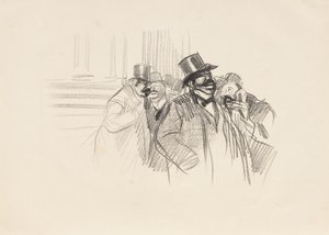Na Bolsa de Valores, c. 1900. de Jean Louis Forain