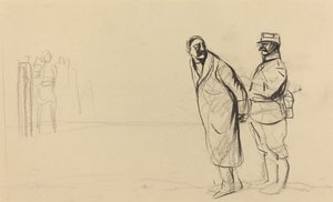Na frente de Vincennes. Bolo pacha, c. 19141919. de Jean Louis Forain