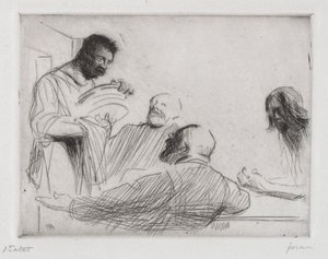 Antes da refeição em Emaús. de Jean Louis Forain
