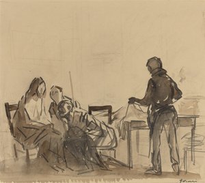 Antes do Repasto em Emaús, c. 1910. de Jean Louis Forain