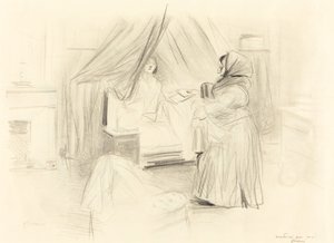 Café da manhã (prato horizontal) de Jean Louis Forain