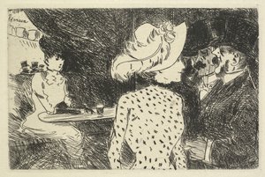 Cena do Café (descritivo) de Jean Louis Forain