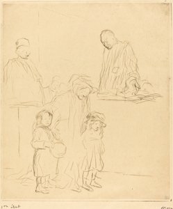 Saindo da Audiência (primeira placa) de Jean Louis Forain