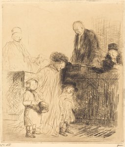 Saindo da Audiência (primeira placa) de Jean Louis Forain