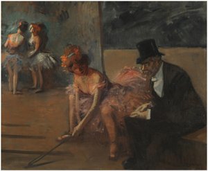 Dançarina com um Admirador atrás do Palco de Jean Louis Forain