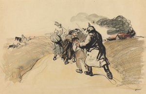 Ataque alemão em uma vila de Jean Louis Forain