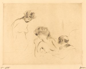 Em uma sala privada (terceira placa) de Jean Louis Forain