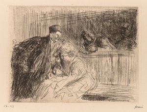 LAvocat Falando com o acusado. de Jean Louis Forain