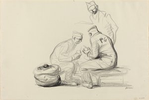 Poilu e Prisioneiros Alemães, c. 19141919. de Jean Louis Forain