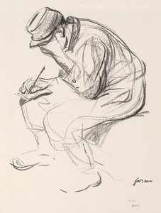 Prisioneiro de guerra, escrevendo uma carta. de Jean Louis Forain