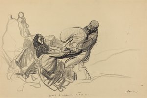Quando o Boche se retirar..., provavelmente em 1917. de Jean Louis Forain