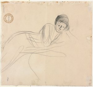 Mulher Reclinada (verso) de Jean Louis Forain