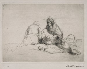 Descanse na fuga para o Egito de Jean Louis Forain