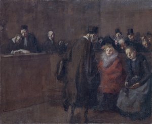 Cena do tribunal de Jean Louis Forain
