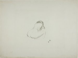 Estudo de uma mulher nua, por trás de Jean Louis Forain