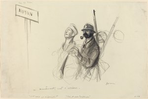 No Reno. - agora é a parte de trás., provavelmente 1918. de Jean Louis Forain