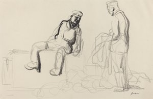 A Retirada Econômica, c. 19141919. de Jean Louis Forain