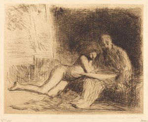 O Descanso do Modelo (quarta placa) de Jean Louis Forain