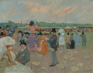 The Races at Longchamp, c. 1891. de Jean Louis Forain