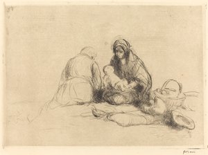 O descanso na fuga para o Egito de Jean Louis Forain