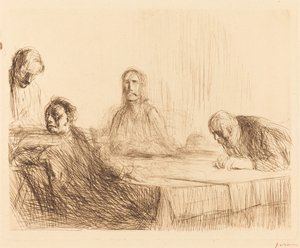 A Ceia em Emaús (segundo prato) de Jean Louis Forain