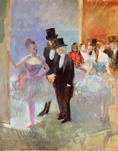 As asas da ópera (no foyer) c.1887 de Jean Louis Forain