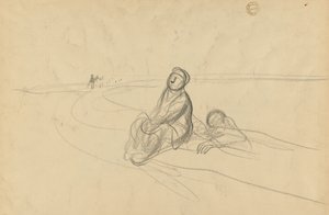 Duas figuras em uma estrada (verso) de Jean Louis Forain