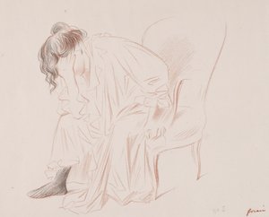 Mulher sentada. de Jean Louis Forain