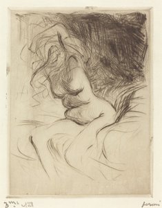 Mulher tirando sua camisa de Jean Louis Forain