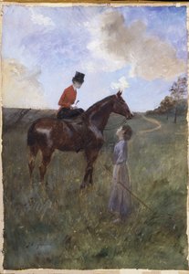 Mulher a cavalo e pastora de Jean Louis Forain