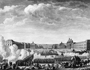 Revolução francesa: o rei prometeu vir a Paris em 6 de outubro de Jean Louis II (after) Prieur