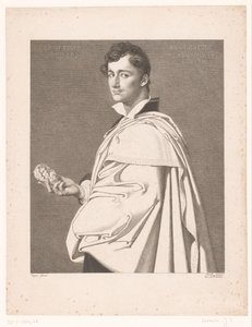 Retrato do escultor Lorenzo Bartolini de Jean Louis Potrelle