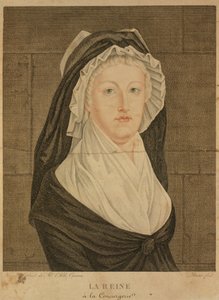 Marie Antoinette na Conciergerie como Prisioneira, 1793 de Jean Louis Prieur