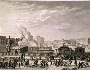 Proclamação do perigo para a pátria, 22 de julho de 1792, gravado por Pierre Gabriel Berthault (1737-1831) de Jean Louis Prieur