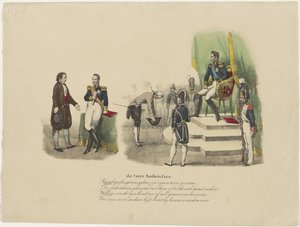 Audiências de William I e Charles X, 1827 os dois Audiences (título no objeto) de Jean Louis Van Hemelryck (attributed to)