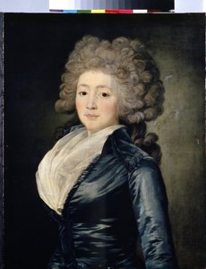 Retrato de Olga Zherebtsova. Olga Zherebtsova, nee Zubova, também conhecida como Madame Gerebtzoff (1755-1849). Pintura de Jean Louis Voille (1744- depois de 1803). Óleo sobre tela, 73,5 x 58 cm, segunda metade do século XVIII. art f