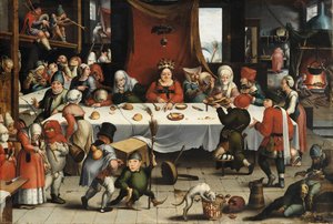 Banquete burlesco, c.1550 (óleo no painel)