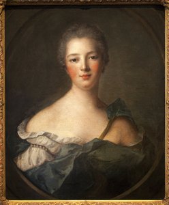 Jeanne Antoinette Poisson, Marquesa de Pompadour (1721-1764) - Pintura da oficina de Jean Marc (Jean-Marc) Nattier (1685-1766), óleo sobre tela de Jean Marc Nattier