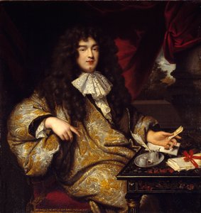 Retrato de Jean Baptiste (Jean-Baptiste) Colbert (1651-1690) seigneur Marquês de Seignelay, ministro da marinha, filho de Colbert. Pintura de Marc Nattier (1642 - 1705) de Jean Marc Nattier